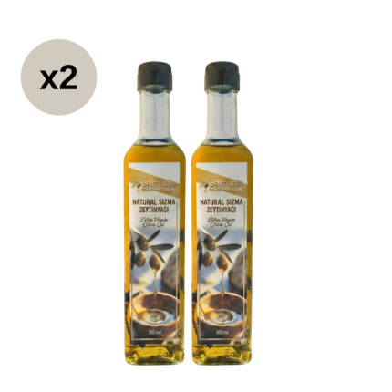 1Lt Soğuk Sıkım Natürel Sızma Zeytinyağı - 2 Adet